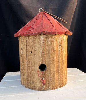 Open image in slideshow, Wood Mushroom Bird House XL
