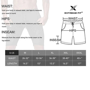 X Men's Essential Gym Shorts with Liner and Hidden Pocket
